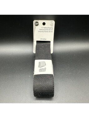 Dritz Lot Of 3 Black Polyester Webbing 1.5" 2 Yards Bag Strap Sewing Belting